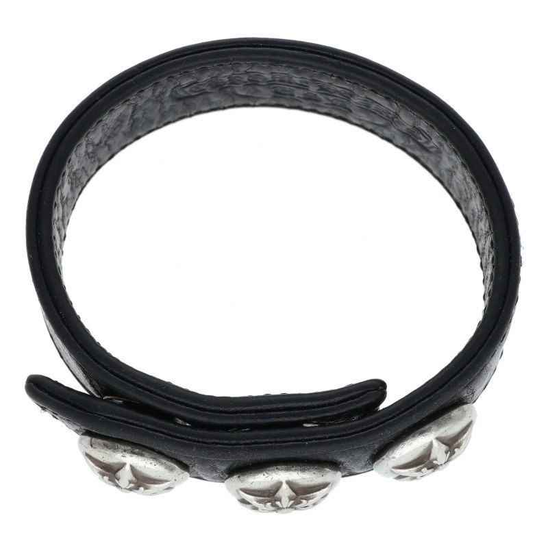 クロムハーツ 3BTN/2SNP/スター3ボタン2スナップ レザーブレスレット