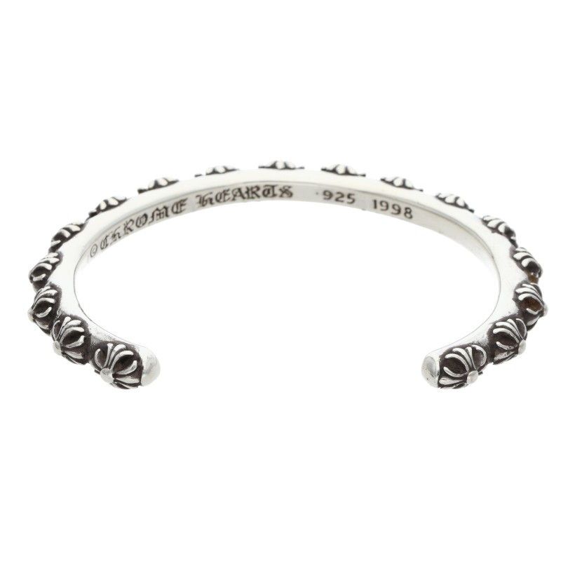 クロムハーツ BANGLE CROSS/クロスバンド シルバーバングル メンズ