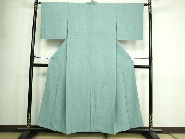 平和屋着物 上質な紬 色無地 灰青色 正絹 逸品 CAAK9943gh(その他)｜売買