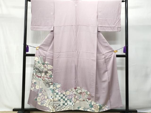 平和屋着物□豪華色留袖 駒刺繍 手描き 辻が花 金銀彩 正絹 逸品