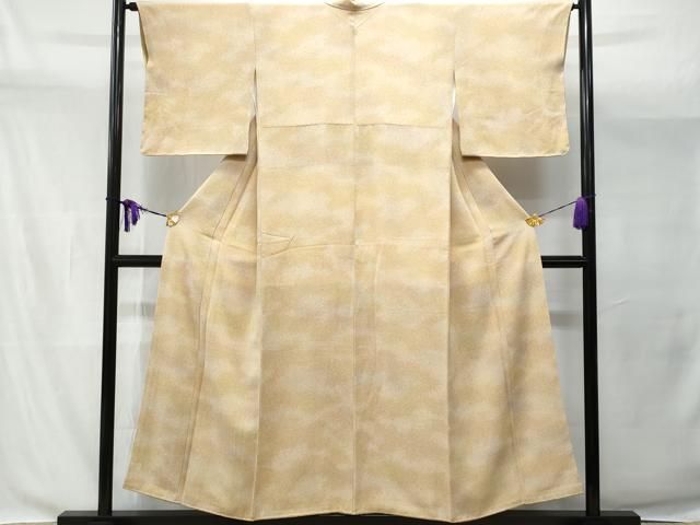 平和屋着物●色留訪問着　霞文　暈し染め　鬼しぼ縮緬　正絹　逸品　CABA1868ut 平和屋着物○色留訪問着 霞文 暈し染め 鬼しぼ縮緬