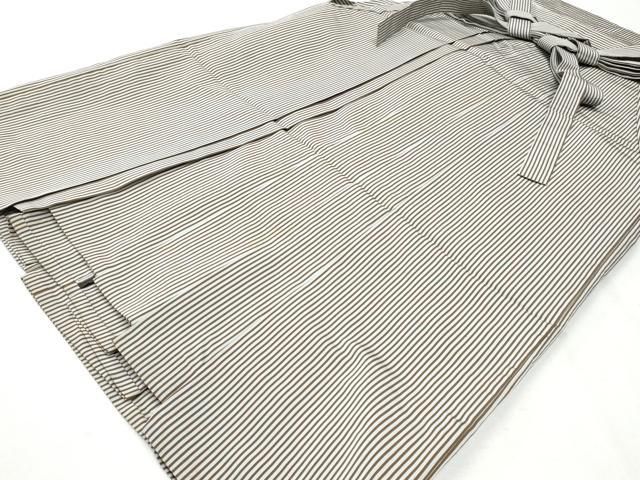 平和屋着物男性　行灯袴　縞　正絹　逸品　CAAZ4495fb