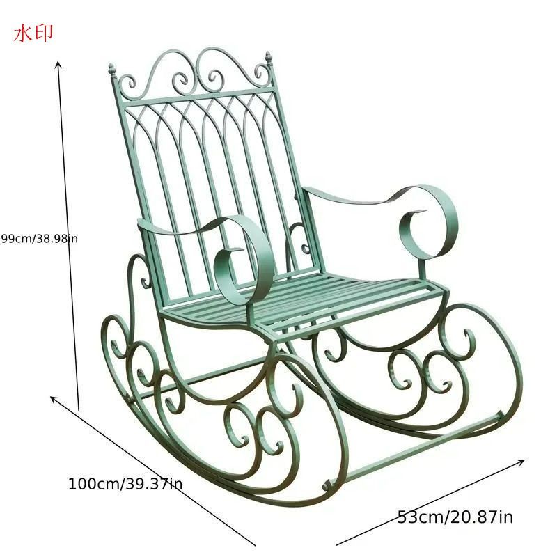 ヴィンテージチェア 屋外 ガーデンチェア ヴィンテージグリーン 庭 ヨーロピアン ガーデンチェア ロッキングチェア ヴィンテージ調 ホワイト グリーン