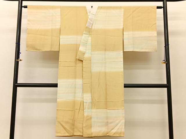 平和屋着物□長襦袢 無双仕立て 檜扇花文 暈し染め 正絹 逸品