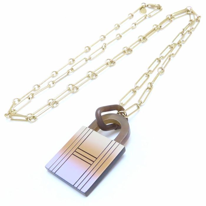 HERMES エルメス ケリー アミュレット ネックレス バッファローホーン  