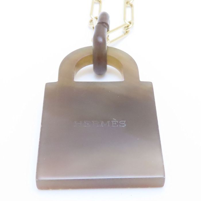 HERMES エルメス ケリー アミュレット ネックレス バッファローホーン  