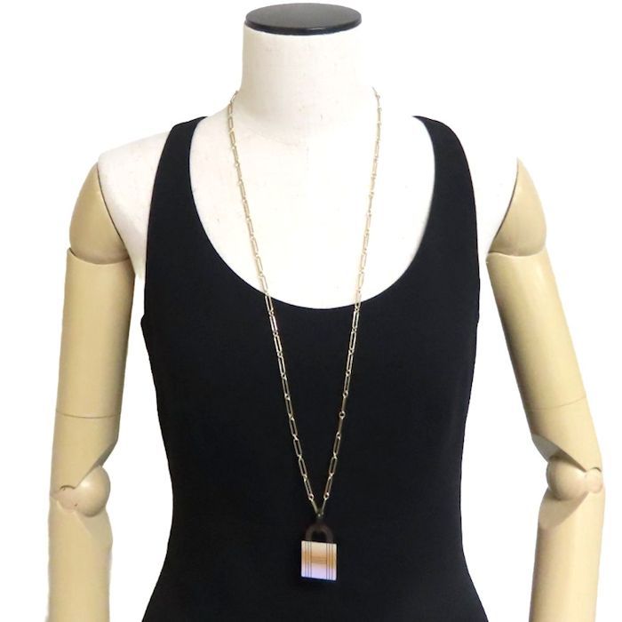 HERMES エルメス ケリー アミュレット ネックレス バッファローホーン  