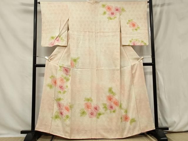 平和屋着物○訪問着 総絞り 几帳流水花文 暈し染め 正絹