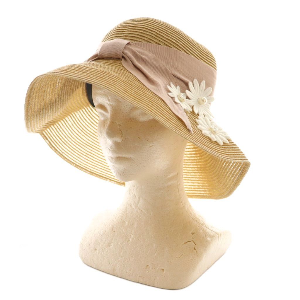 チェスティ Chesty マーガレットレースブレードハット 麦わら帽子 F
