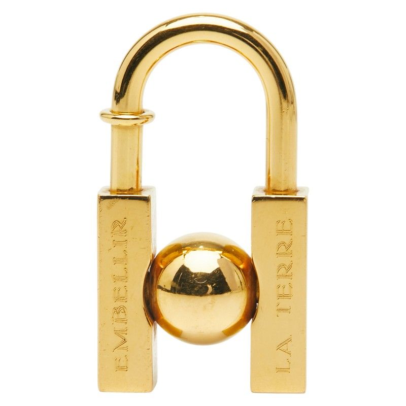 【美品】エルメス K24ゴールドメッキ パドロック カデナ リペア品 107番2 美品】エルメス K24ゴールドメッキ パドロック カデナ リペア品 107番2