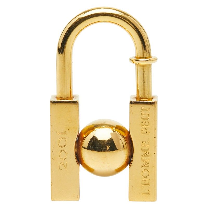 ◇エルメス◇新品仕上済 カデナ 2001 未知なる地球の美を求めて H チャーム エルメス Hカデナ 2001年限定 未知なる地球の美を求めて ゴールド