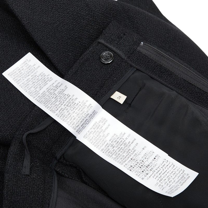 グッチ プリーツ ガウチョパンツ サイズ36 664412 ブラック ウール