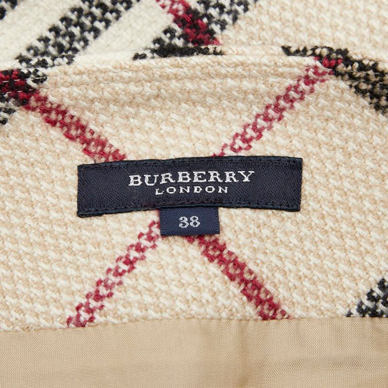 バーバリー ノバチェック スカート 小売 サイズ38 ベージュ ウール
