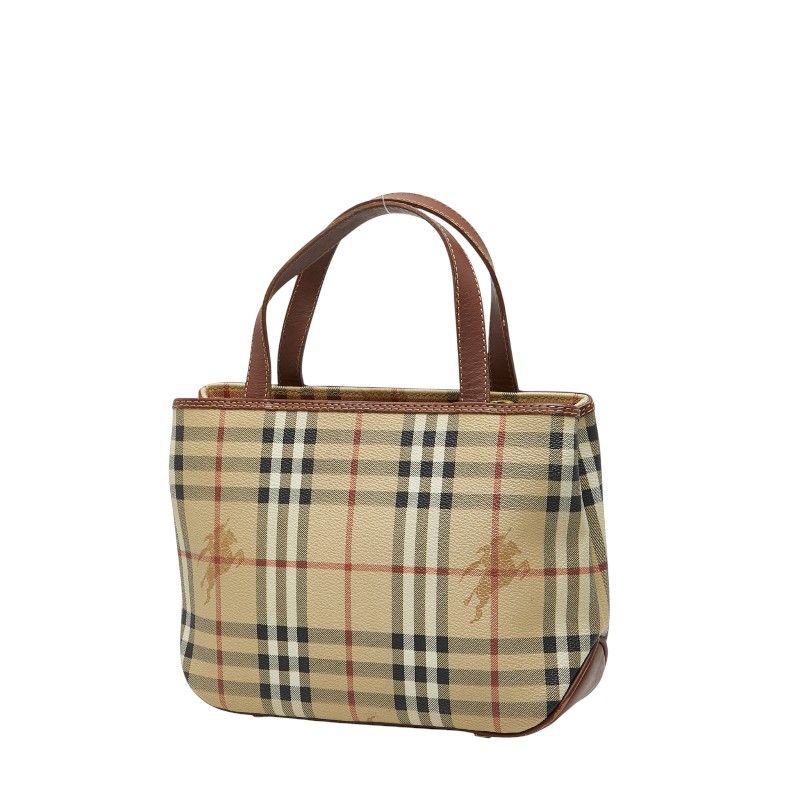 バーバリー ノバチェック シャドーホース ベージュ ブラウン PVC