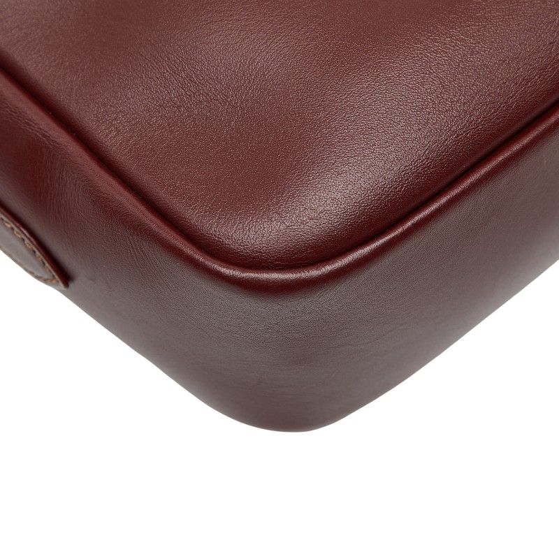 カルティエ マストライン 斜め掛け ショルダーバッグ ボルドー ワイン