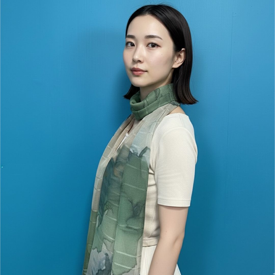 c10 ランバン コレクション シルク100% ストール 日本製 フラワー柄