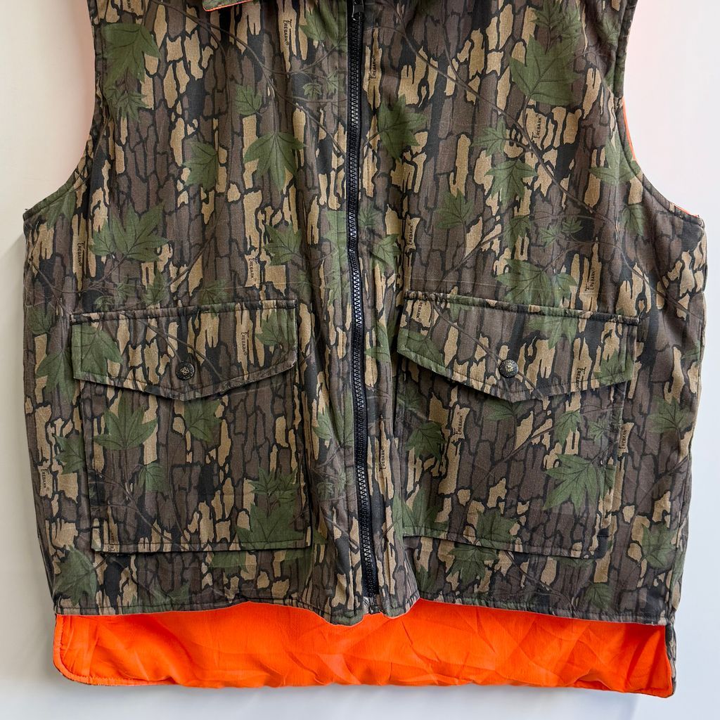 WINCHESTER ハンティングベスト リアルツリーカモ フルジップ ポケット