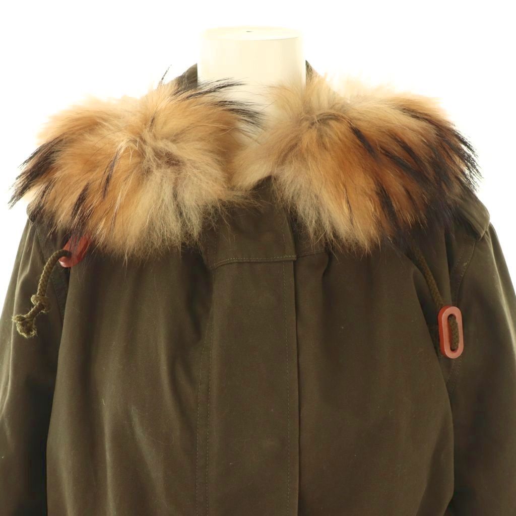 LITHIUM FEMME リチウムフェム モッズコート カーキ ラクーンファー