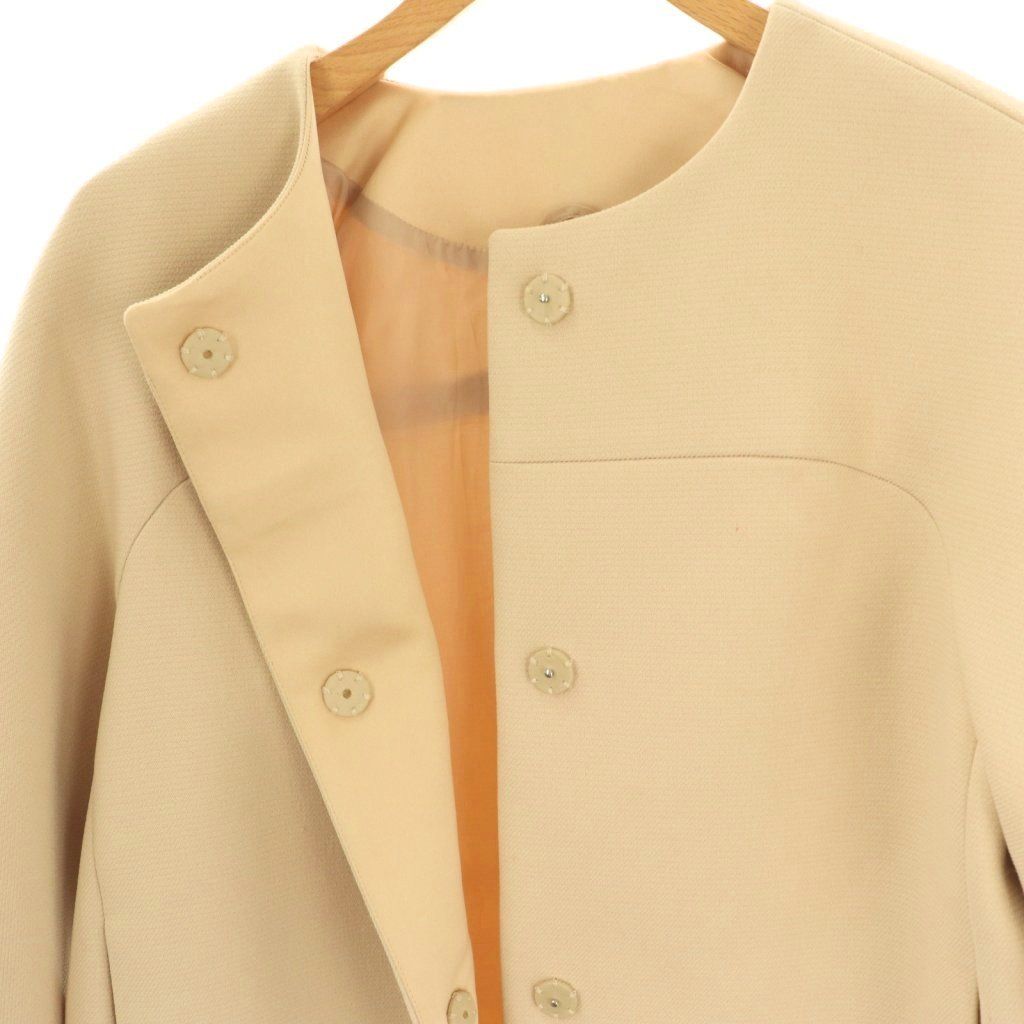 アナイ ANAYI ノーカラージャケット 38 ベージュ /HK □OS - メルカリ