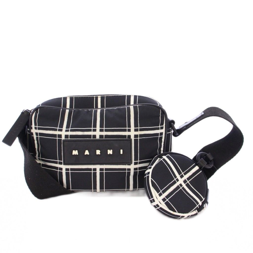 マルニ MARNI camera bag black check カメラバッグ ブラックチェック