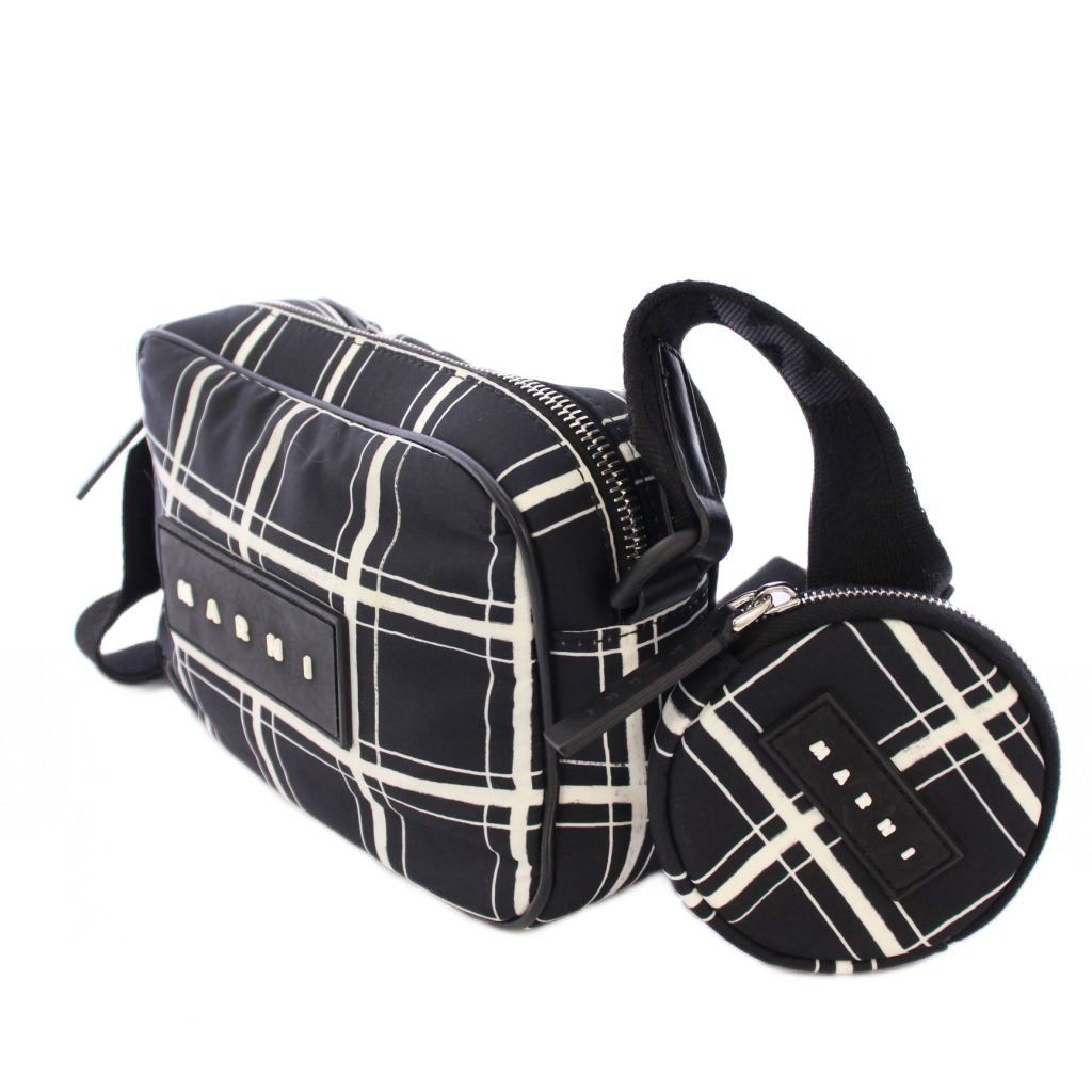 マルニ MARNI camera bag black check カメラバッグ ブラックチェック