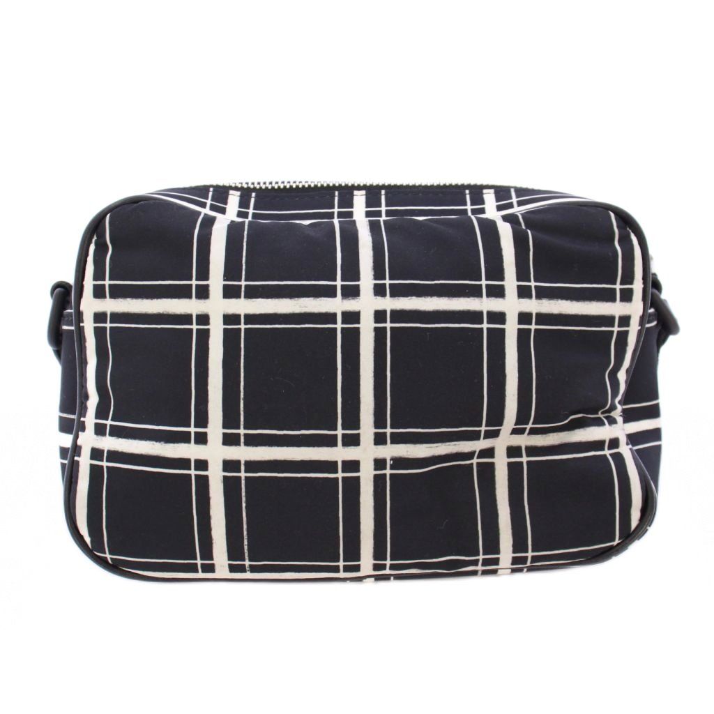 【MARNI】マルニ ブラックチェック ナイロンパフ カメラバッグ ショルダー MARNI マルニ ミニポーチ付き モノクロチェック ナイロンパフ カメラ