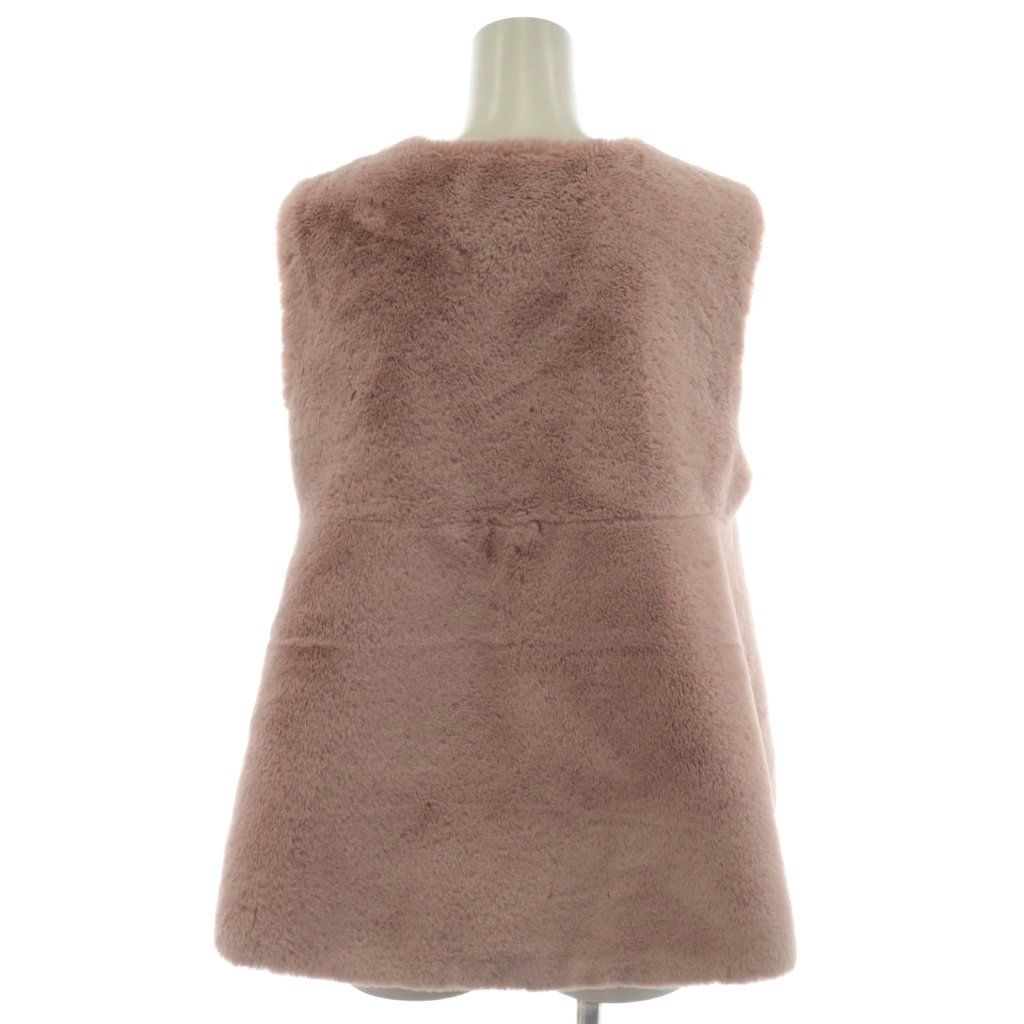 エムズグレイシー M'S GRACY ベスト フェイクファー パールボタン 38