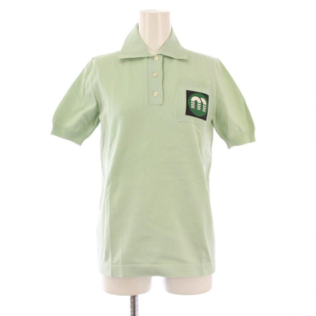 ミュウミュウ miumiu ポロシャツ 半袖 ホリゾンタル ハーフボタン