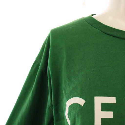セリーヌ CELINE ロゴクロップドTシャツ 半袖 クルーネック ショート丈
