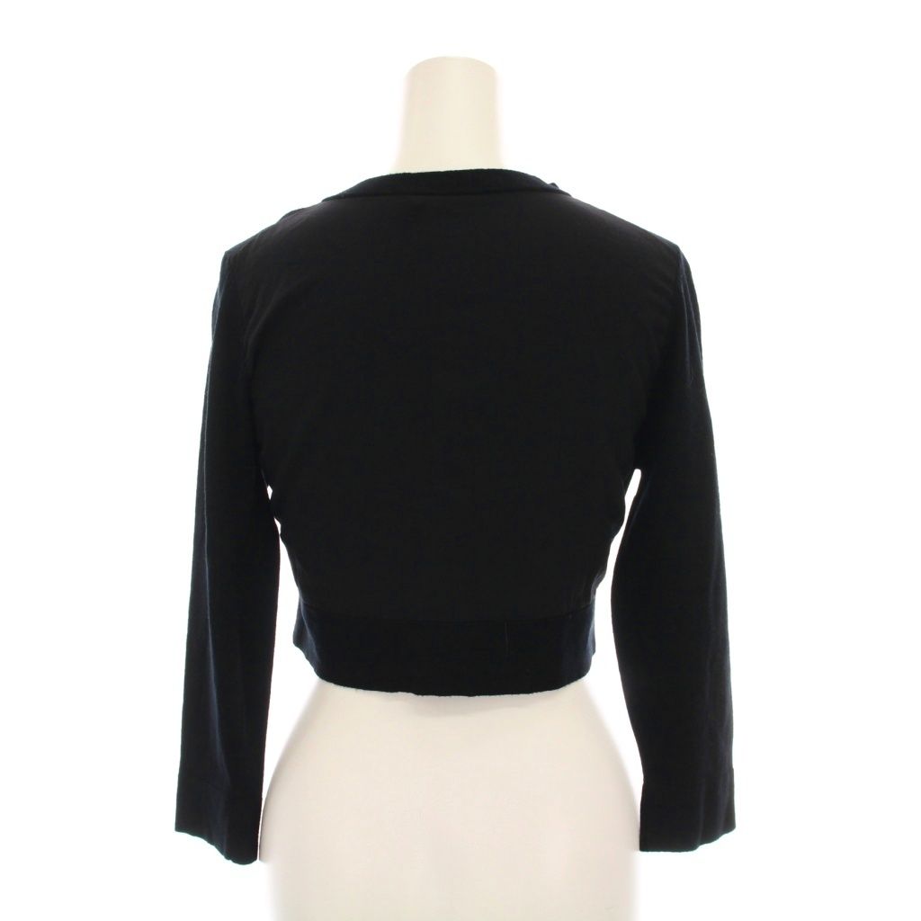 ヨーコチャン YOKO CHAN カーディガン ニット ショート丈 七分袖 36 黒