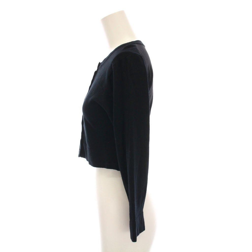 ヨーコチャン YOKO CHAN カーディガン ニット ショート丈 七分袖 36 黒