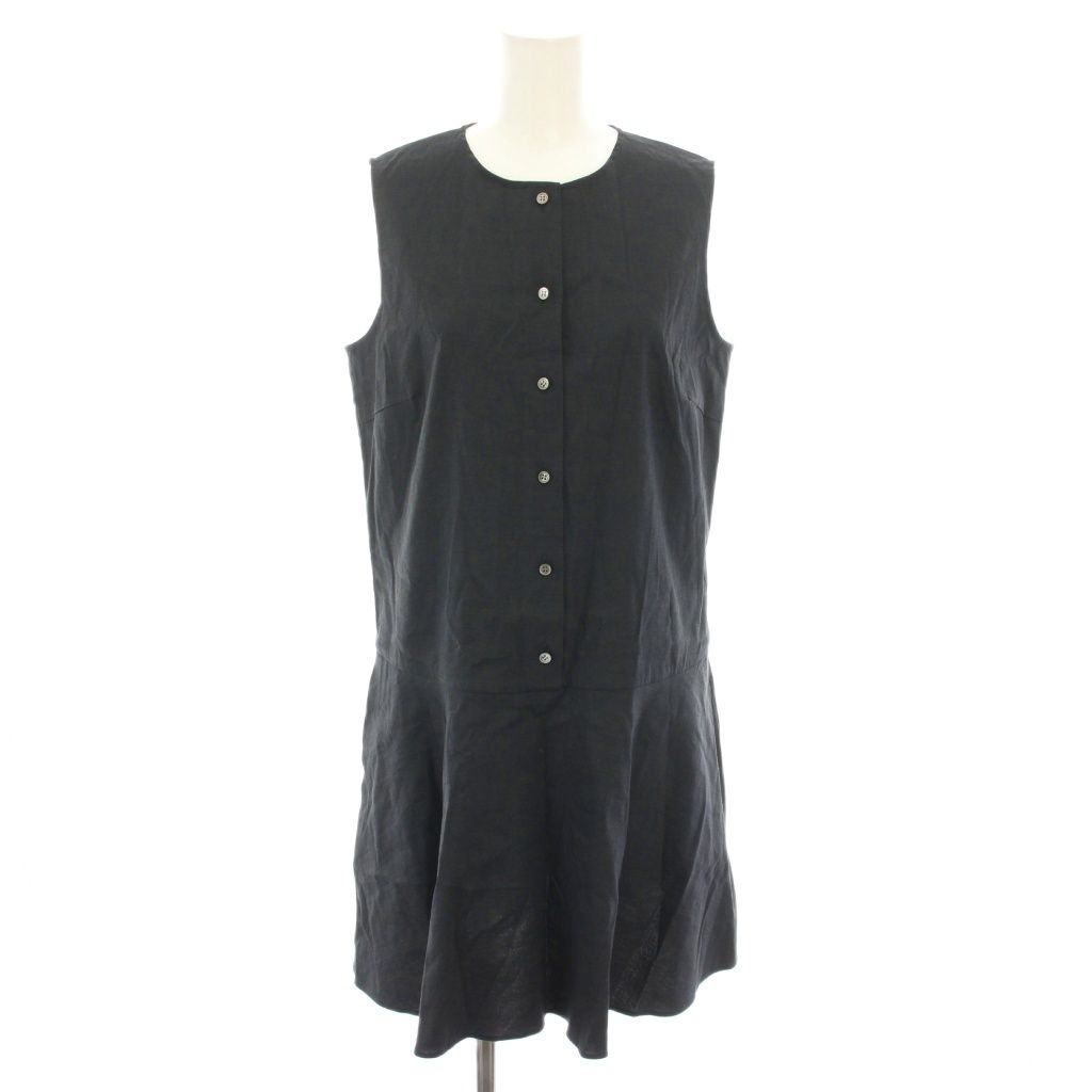 【中古】セオリー 25SS グッドクランチウォッシュボリュームミニドレス ノースリーブ 2 紺 01-5105219 レディース セオリー Theory 25SS グッドクランチウォッシュボリュームミニドレス