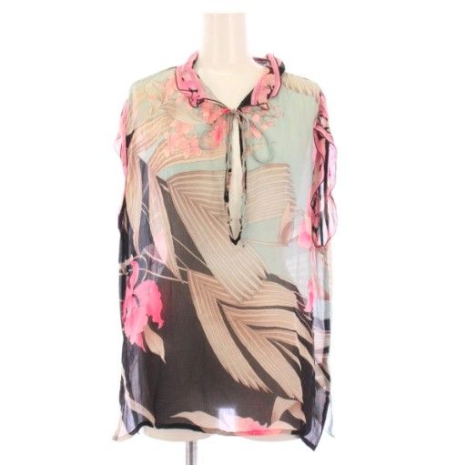 レオナール LEONARD PARIS シャツ ブラウス プルオーバー ノースリーブ