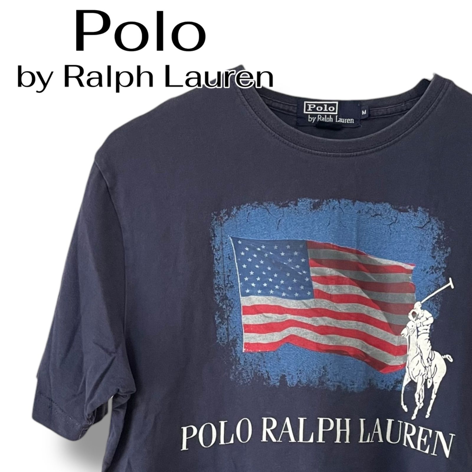 Polo by Ralph Lauren ポロラルフローレン ネイビー 星条旗デザイン T