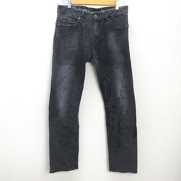 32) Calvin Klein カルバン・クライン ジーン ブラック ストレート 