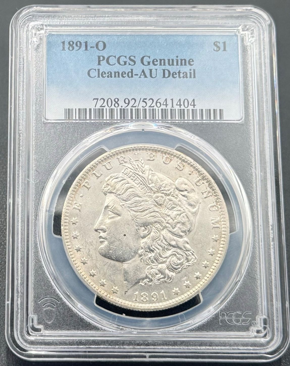 1891 O モルガン シルバー ダラー PCGS AU、ナイス セミキー デイト
