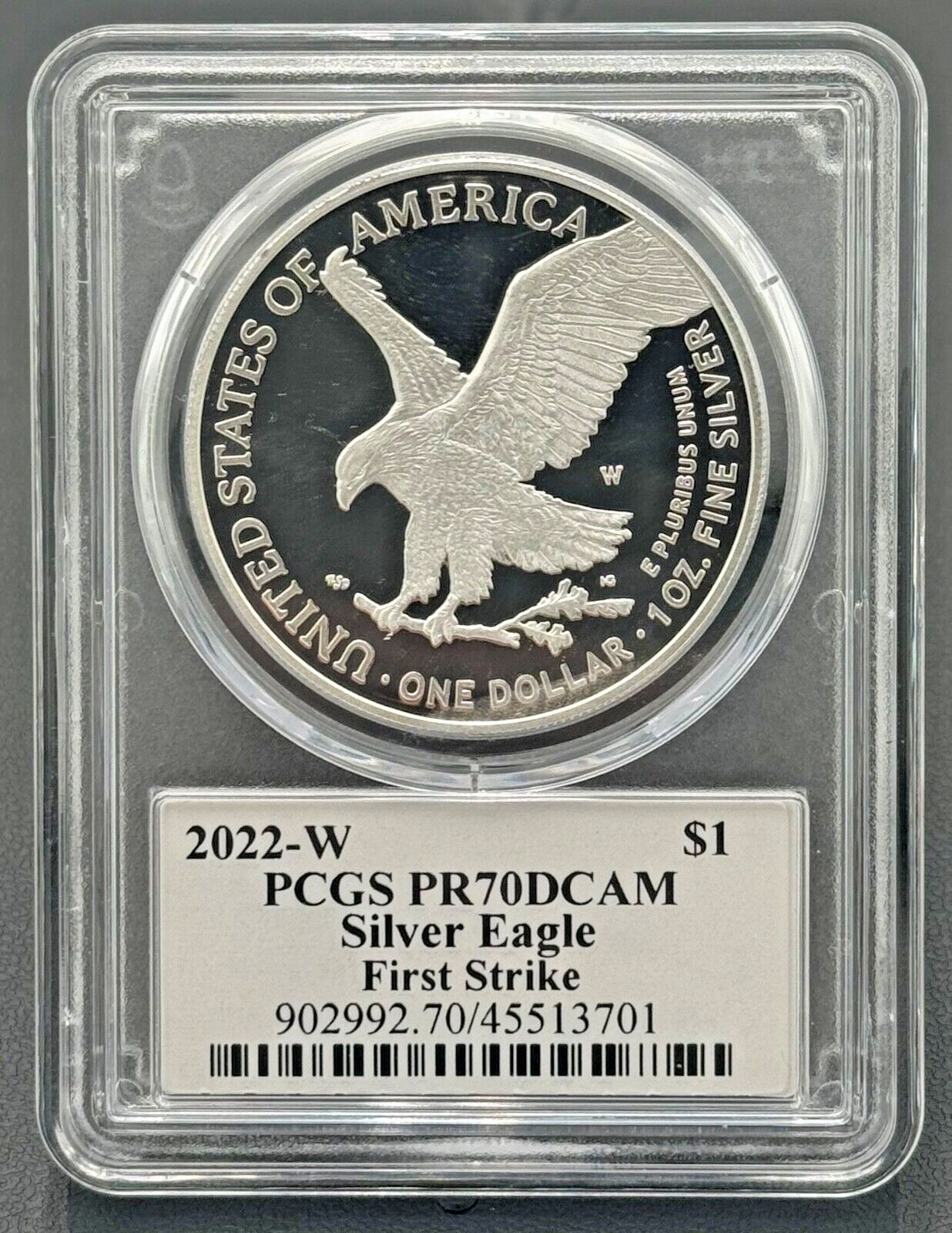 2022-W 1ドル アメリカン シルバー イーグル PCGS PR 70 DCAM エミリー