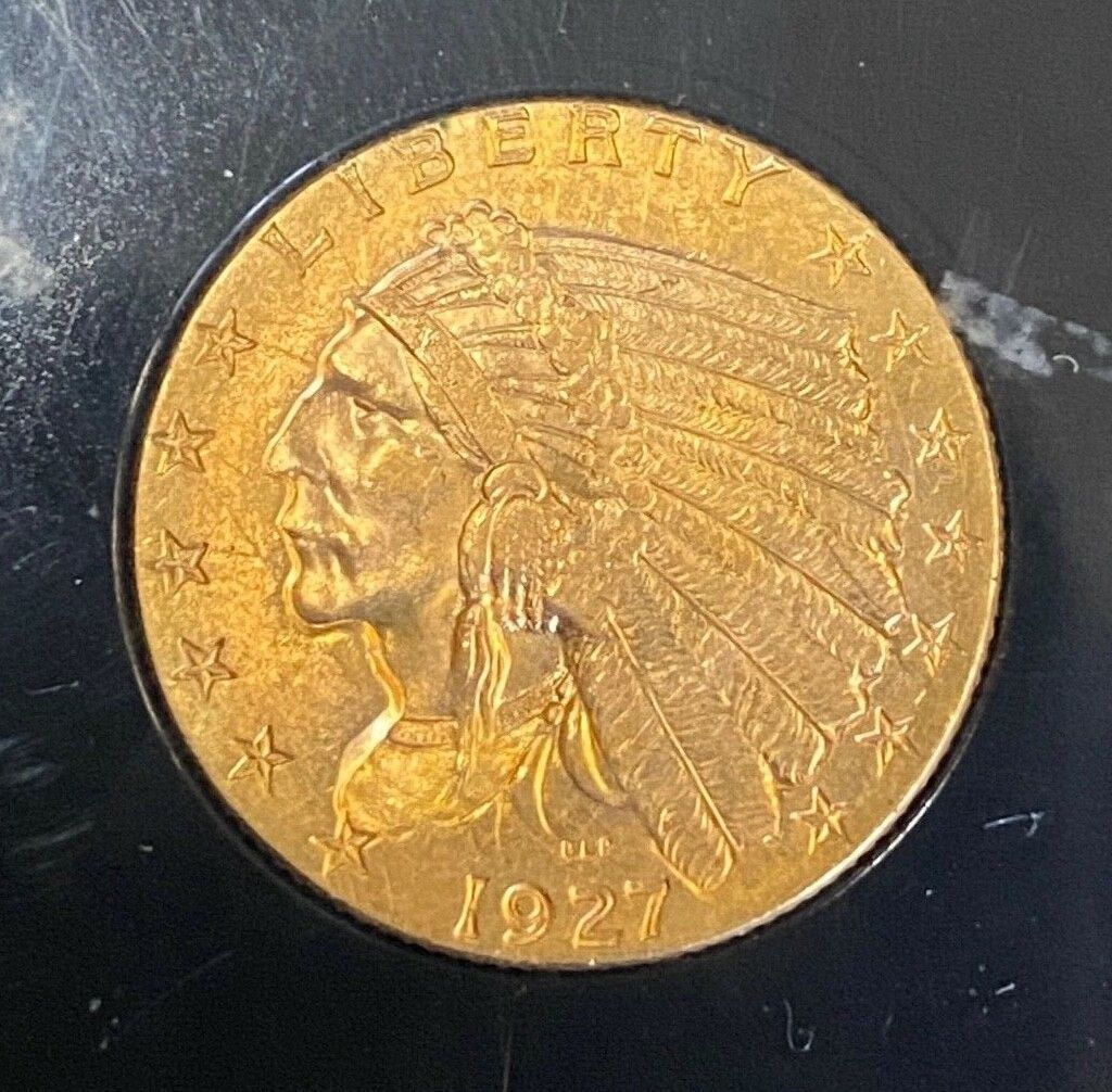 1929年 米国 インディアンヘッド ＄2.5クオーター金貨 NGC MS61 1929年