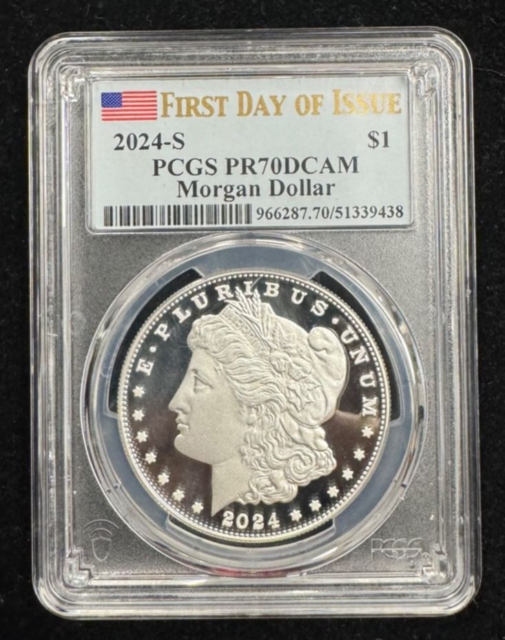 2024 S モルガン シルバー ダラー PCGS PR 70 DCAM、ファースト
