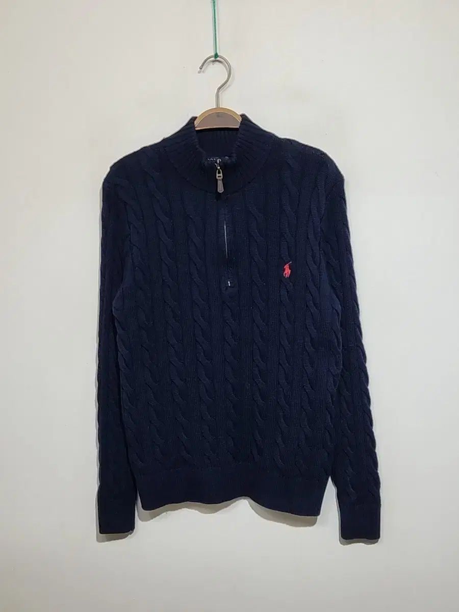 S) ラルフローレン ポロ ケーブル編み ニット ネイビー ケーブル