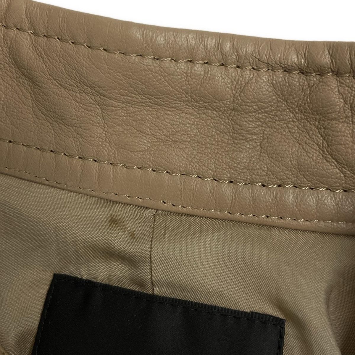 ジャンニヴァレンティノ 最高級ラムレザー ジップアップ レザーコート