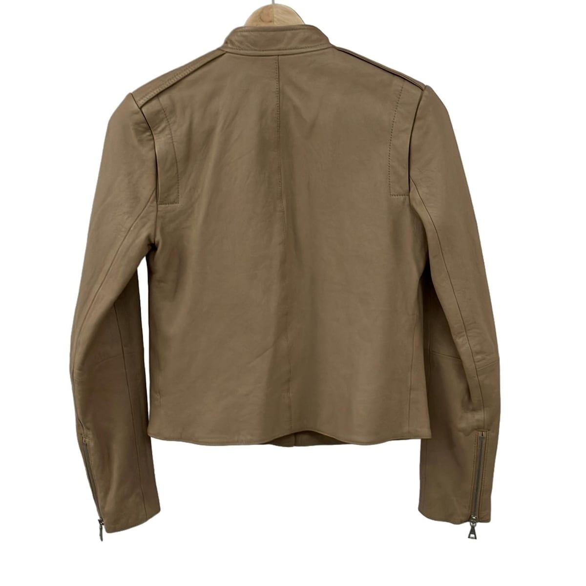 theory セオリー レザージャケット ライダース シングル キャメル theory(セオリー) ライダースジャケット サイズS レディース美品