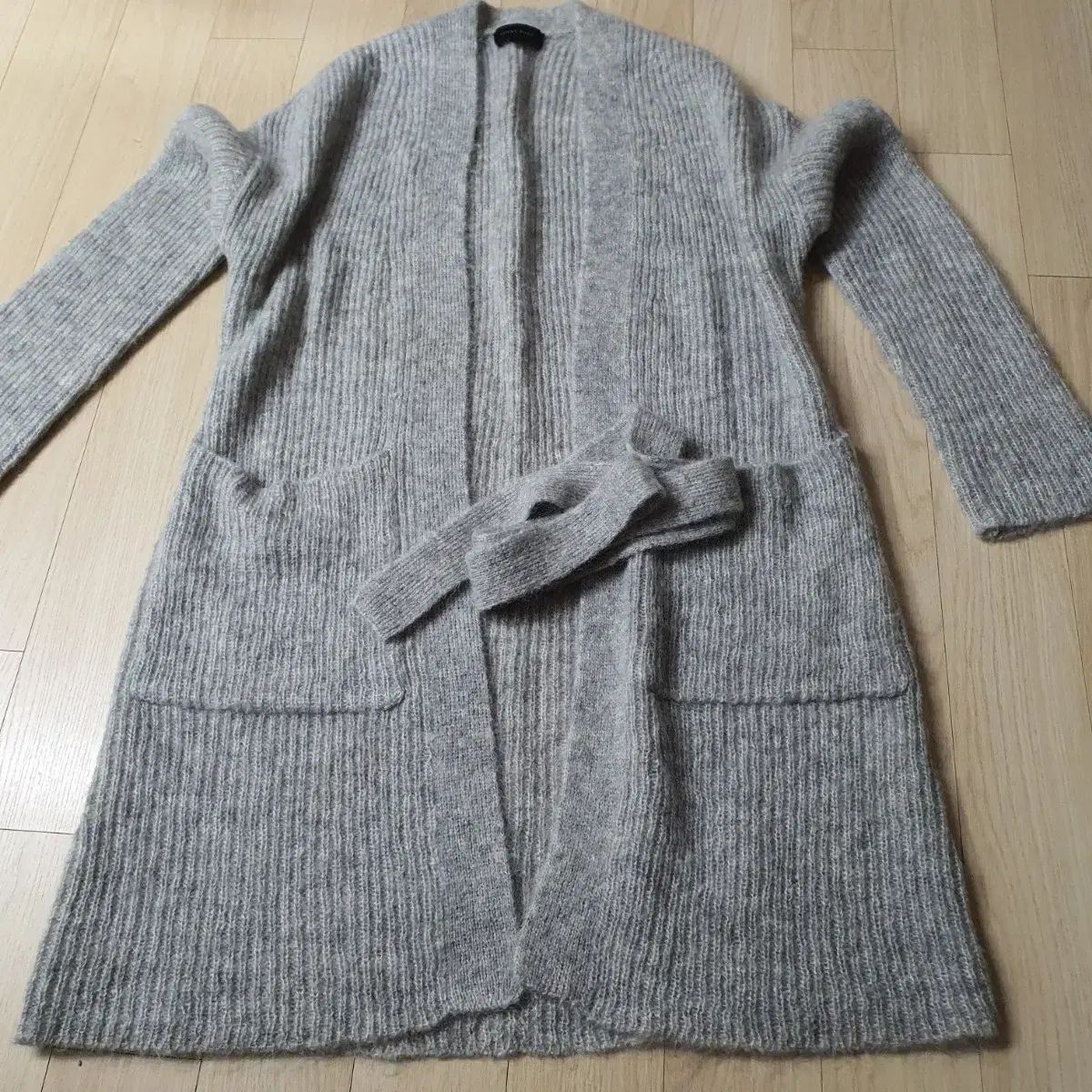 安い ジェニ박 グレー ニット ロング カーディガン shaggy gown