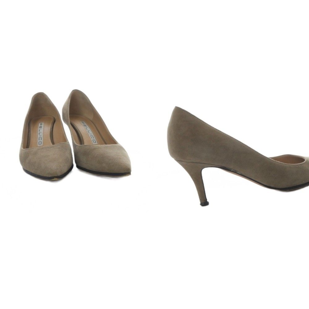 希少サイズ　PELLICO / ポインテッドスエードパンプス ベージュ 　34 ペリーコ PELLICO パンプス ハイヒール ポインテッドトゥ スエード 34