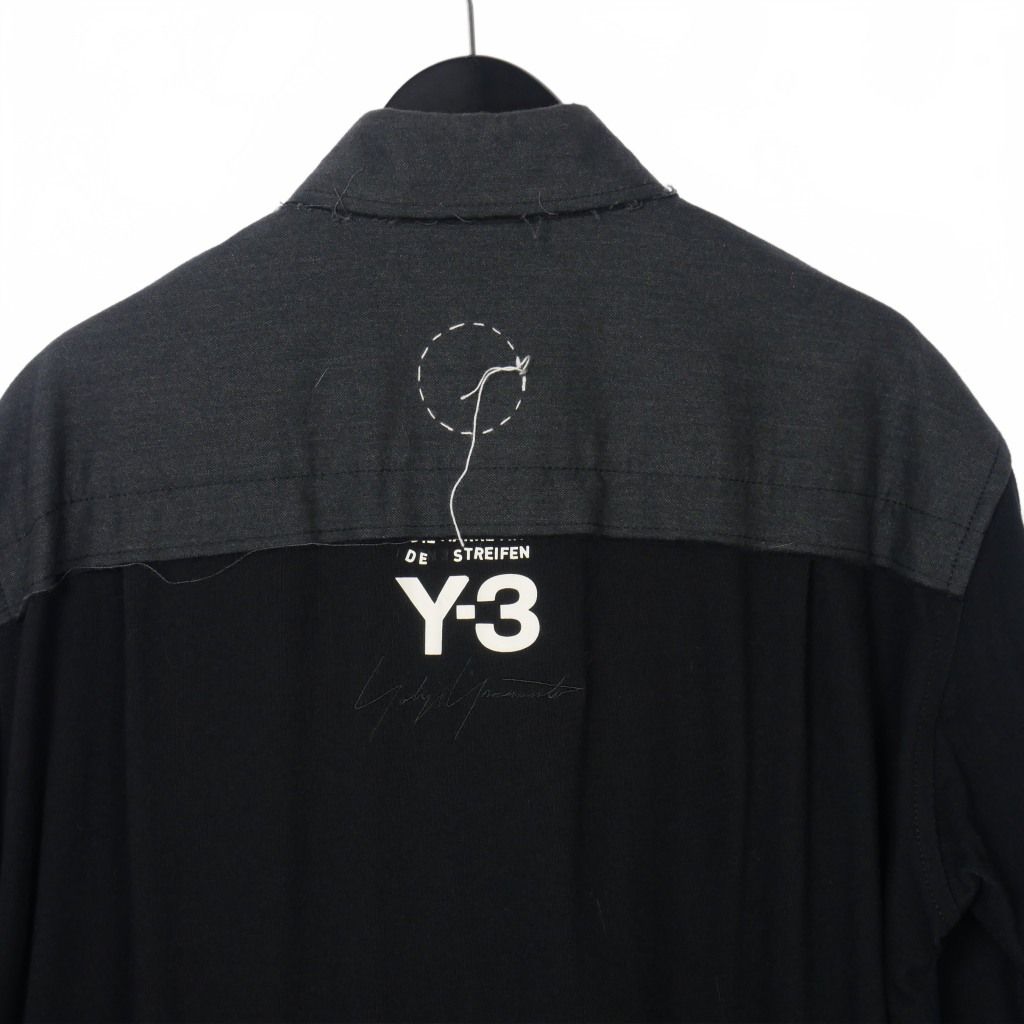 ヨウジヤマモトブラック長袖シャツ ヨウジヤマモト長袖シャツ ヨウジヤマモトブラック長袖シャツ Youji