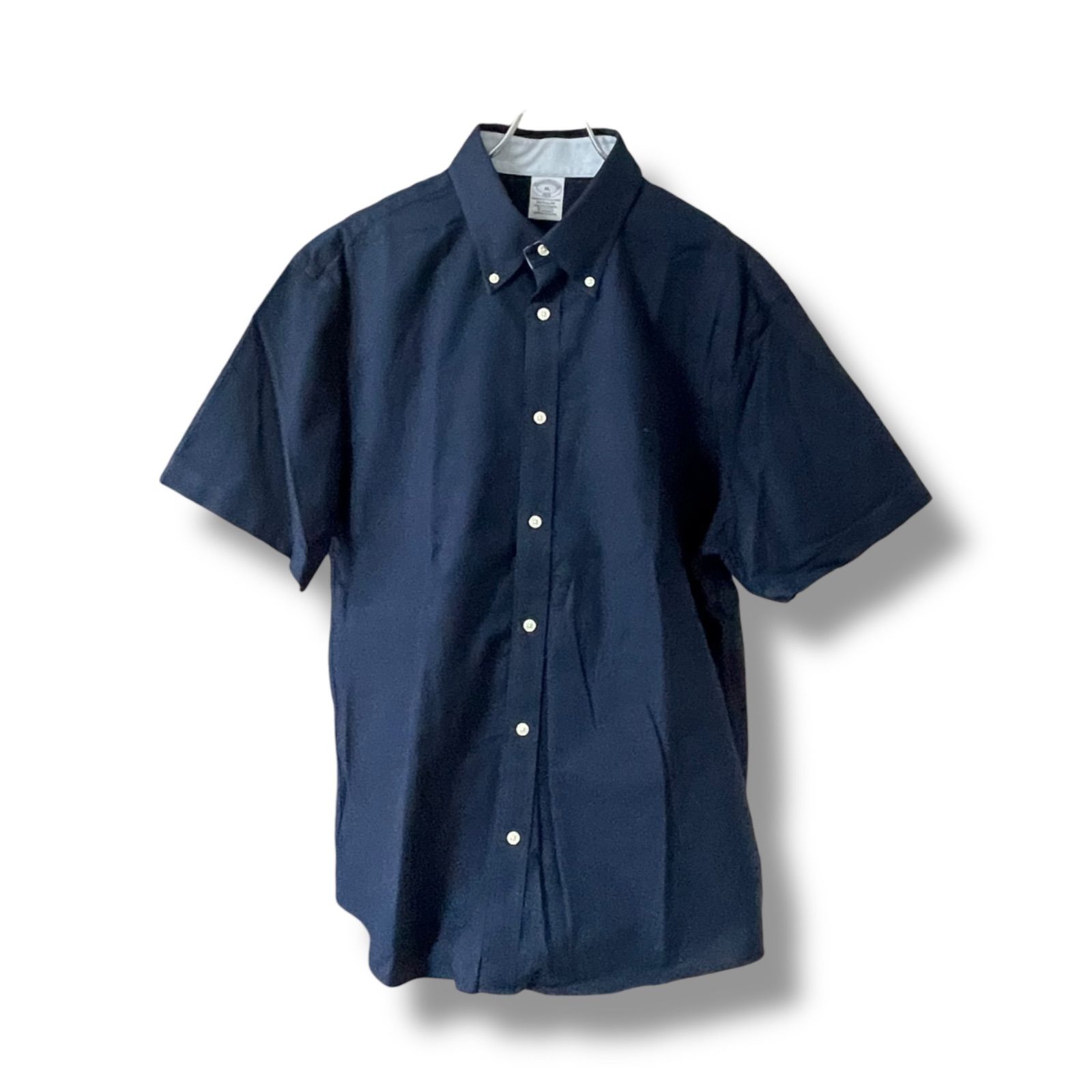 BROOKS BROTHERS ブルックスブラザーズ ネイビー 半袖シャツ ボタン