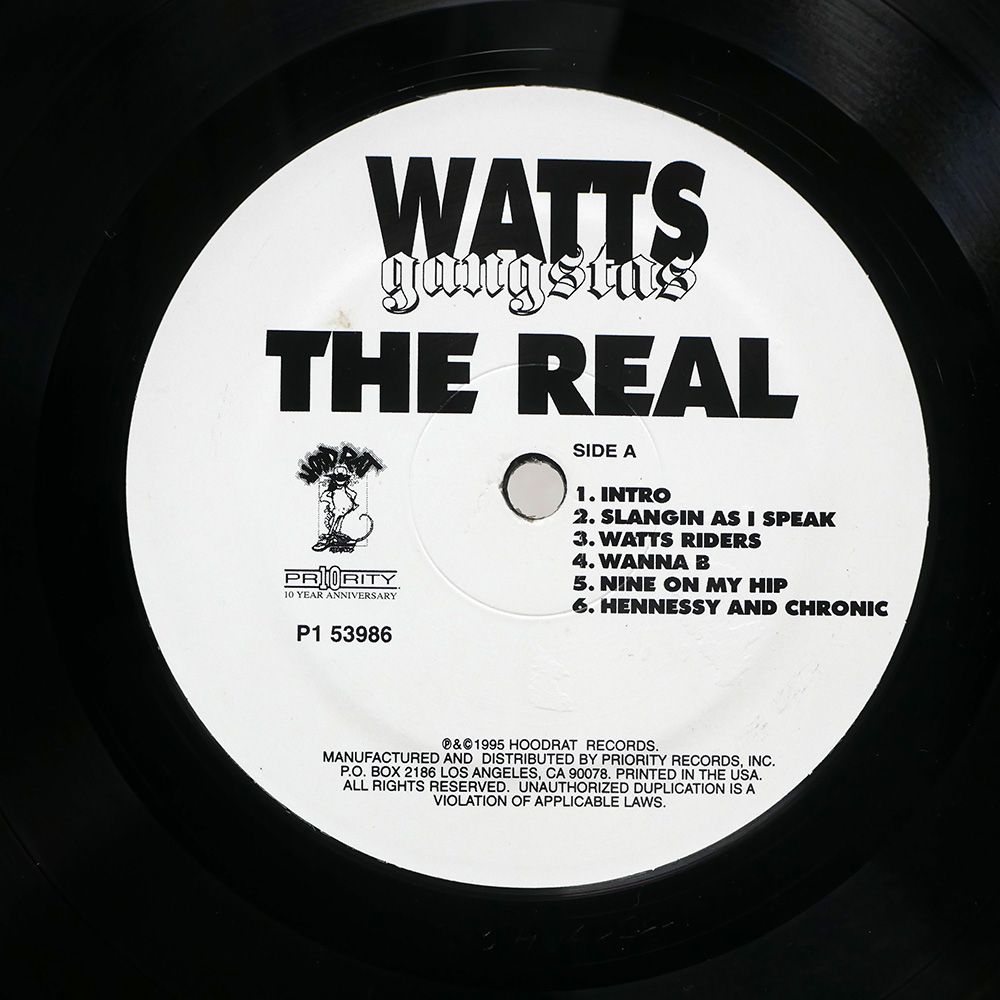 WATTS GANGSTAS - THE REAL 180g LP レコード Watts Gangstas – The Real – Vinyl (LP, Album), 1995 [r2170288