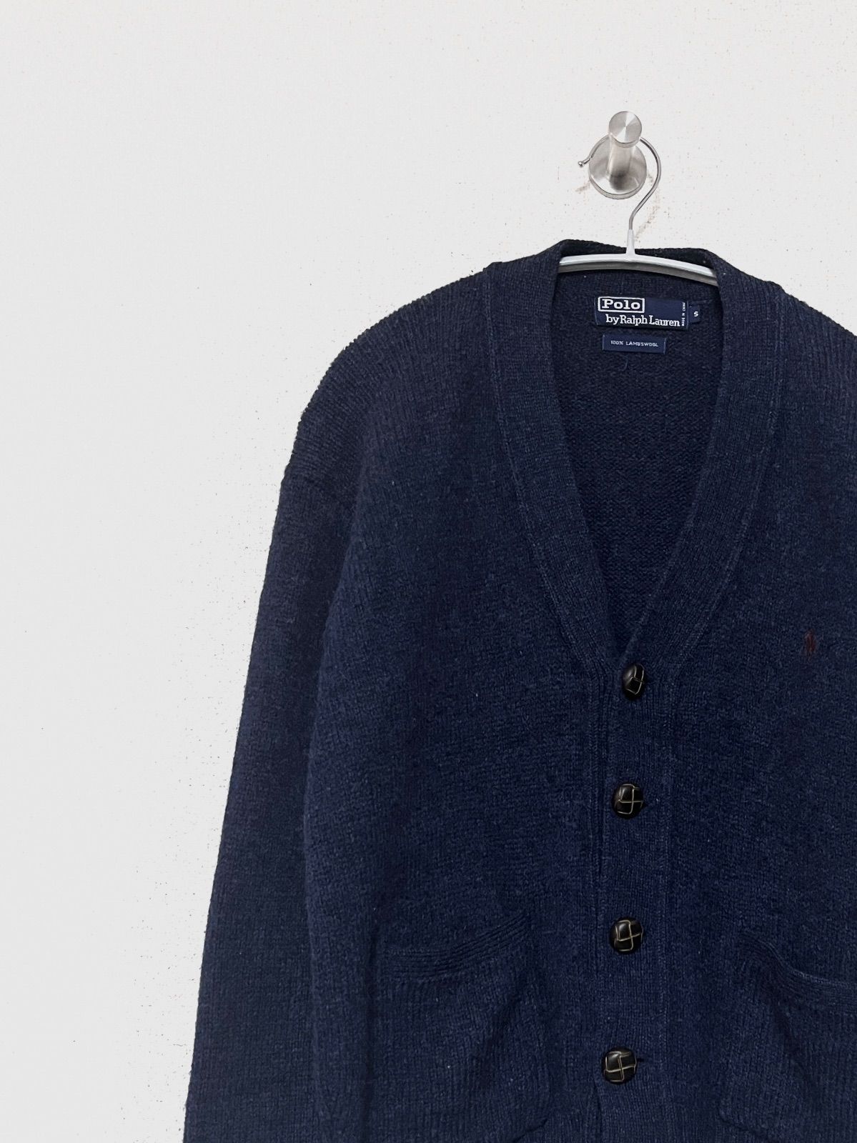 【90s】ラルフローレン　ラムウール　カーディガン　XL Polo RALPH LAUREN】90-00s ニットカーディガン S ポロラルフローレン