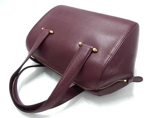 Cartier カルティエ ハンドバッグ マストライン ボルドー レザー