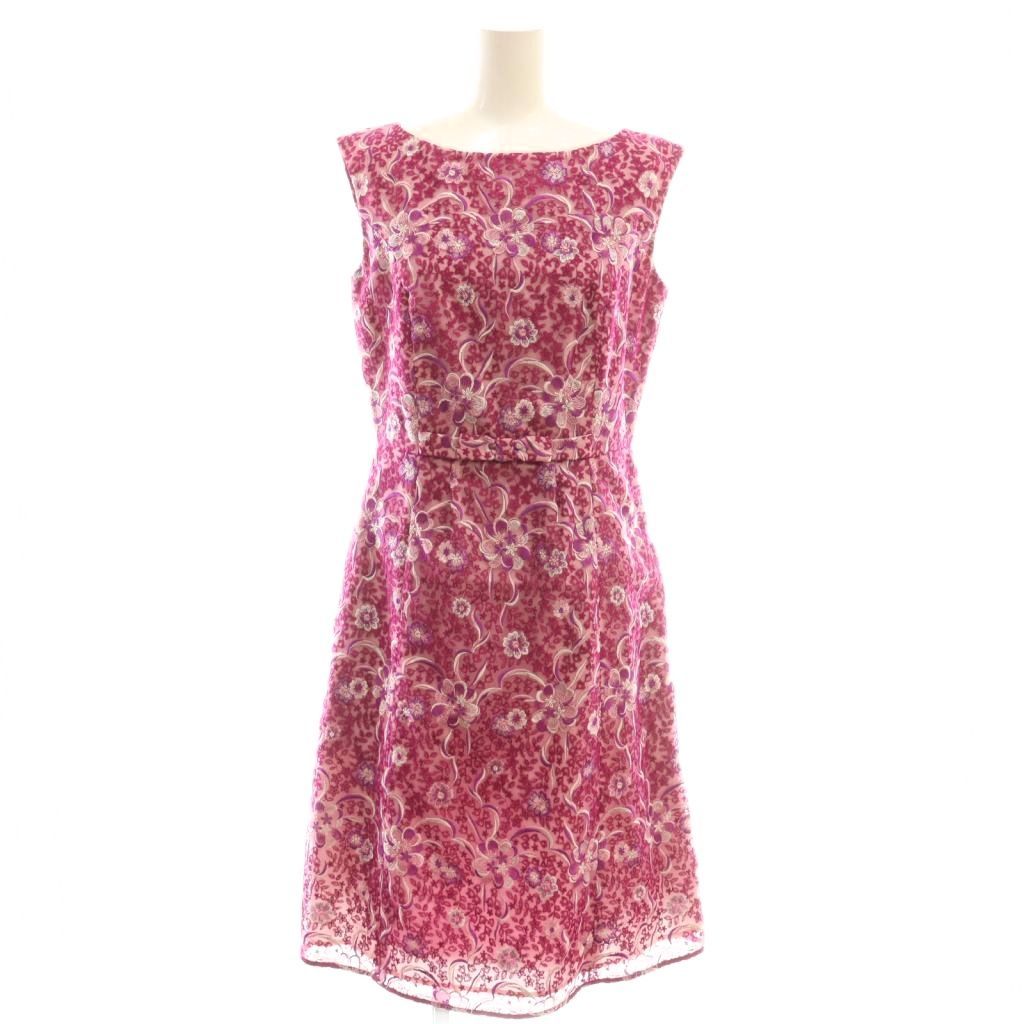 美品トッカ⭐︎120cm ピンク 花刺繍ノースリーブドレス ワンピース